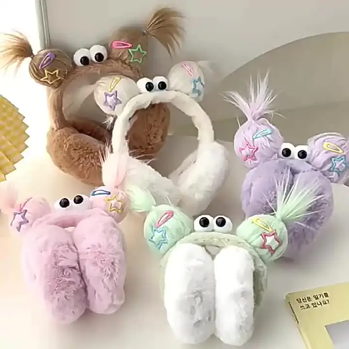 Mädchen Schal & Ohrenschützer Set – Erdbeer-Plüsch, Für Kinder 4–10 Jahre – Winddicht, Verstellbar, Winterfest