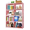 DIY unique double rows modern portable bookcase design