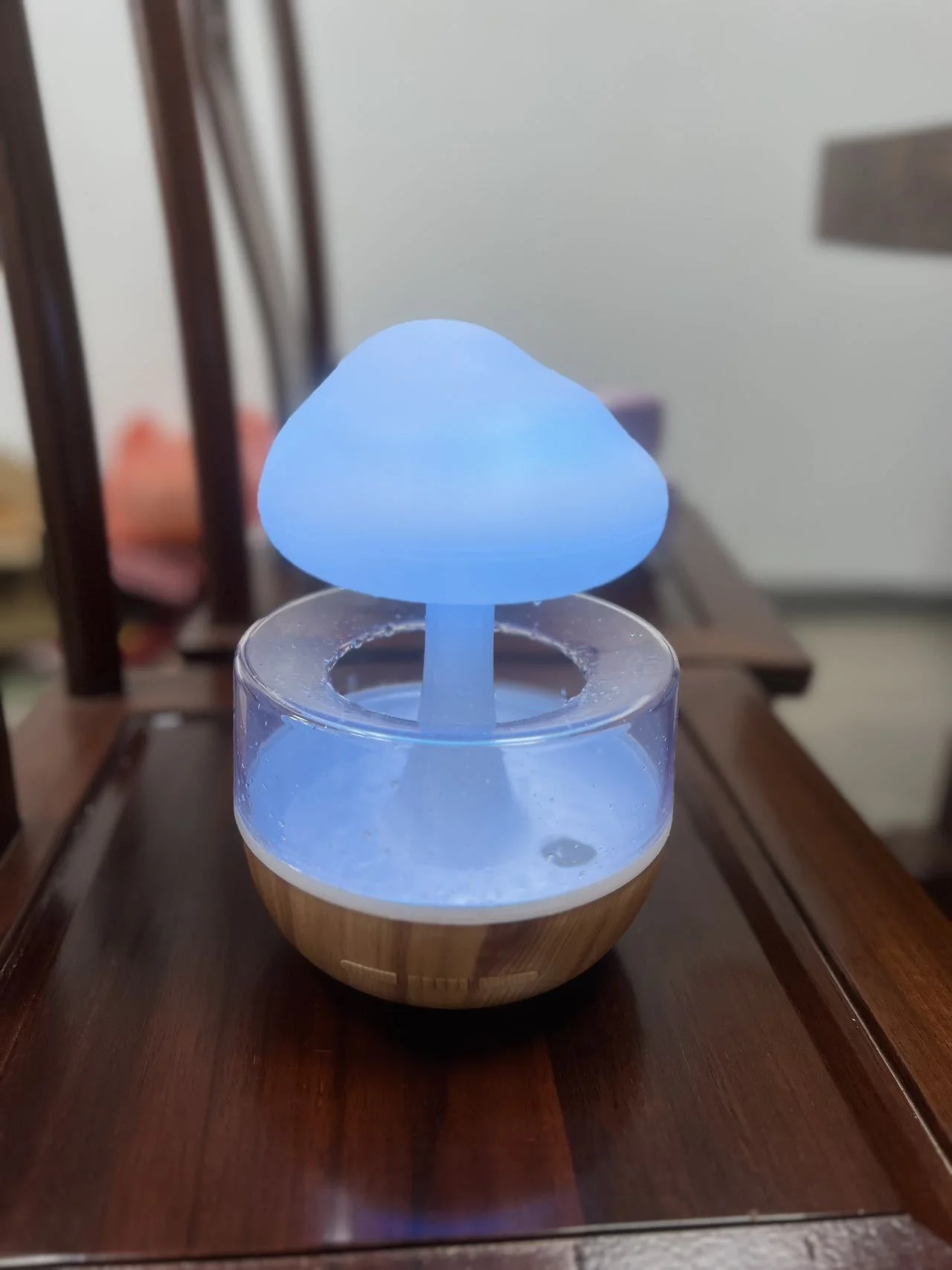 2025 Cheap Creative Led Cloud Rain Night Light Humidifier Romantic Smart Mushroom Forest Table Desk Lamp for Bedroom