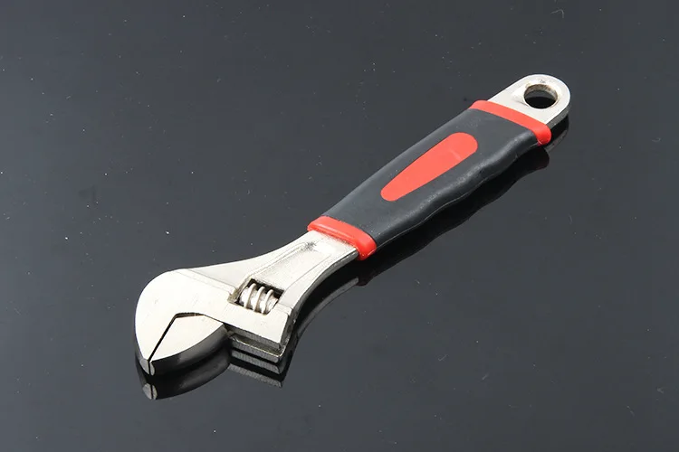 customized nickel plated adjustable wrench handle 8 "10" 12 " adjustable wrench