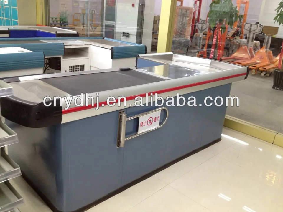 Supermarket Used Checkout Counters With Conveyor Belt For Sale Buy Checkout Counter,Checkout