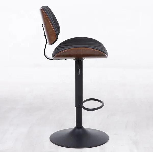 Modern Luxury Adjustable Commercial Bar Stool With Pu Pvc Fabric Use