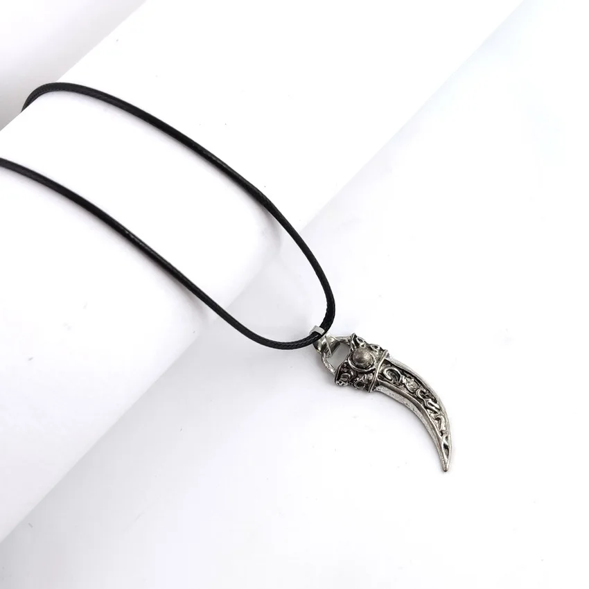 Fashion Stainless Steel Shell Gold Animal leather Rope Pendant Necklace Jewelry