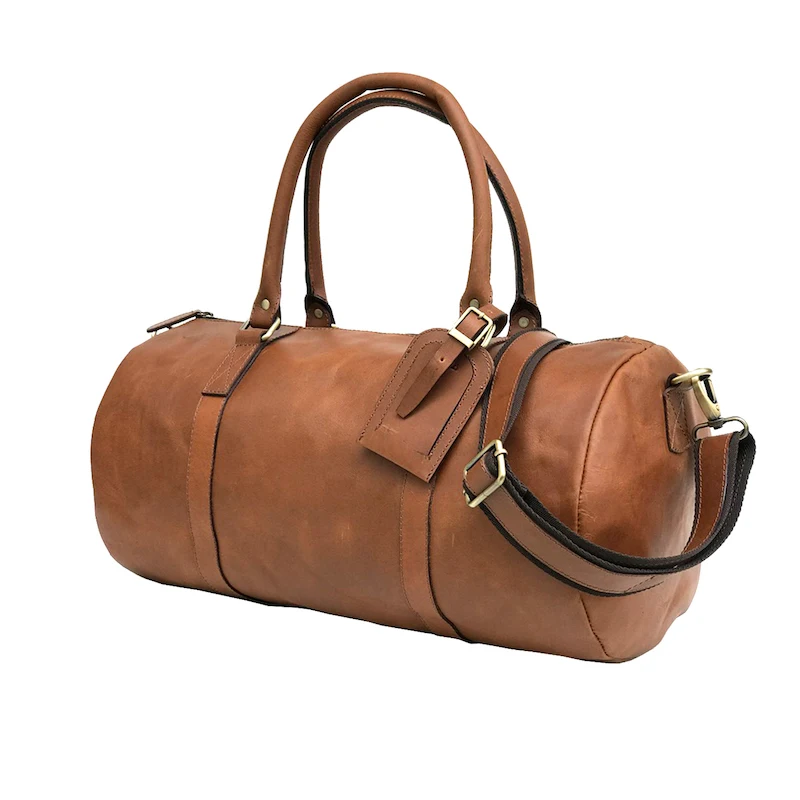 leather sports duffel bag