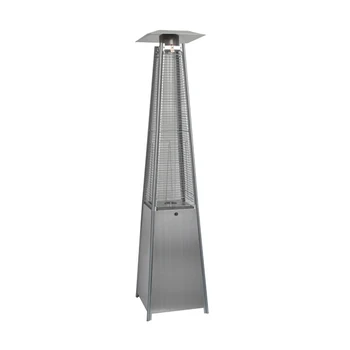 Quartz Glass Tube Patio Heater Real Flame Pyramid Outdoor Gas