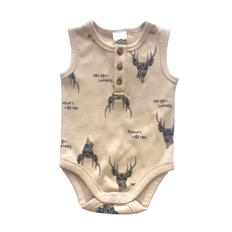 
Baby organic cotton romper henley placket snap crotch baby jumpsuit organic 004 new born infant garment 