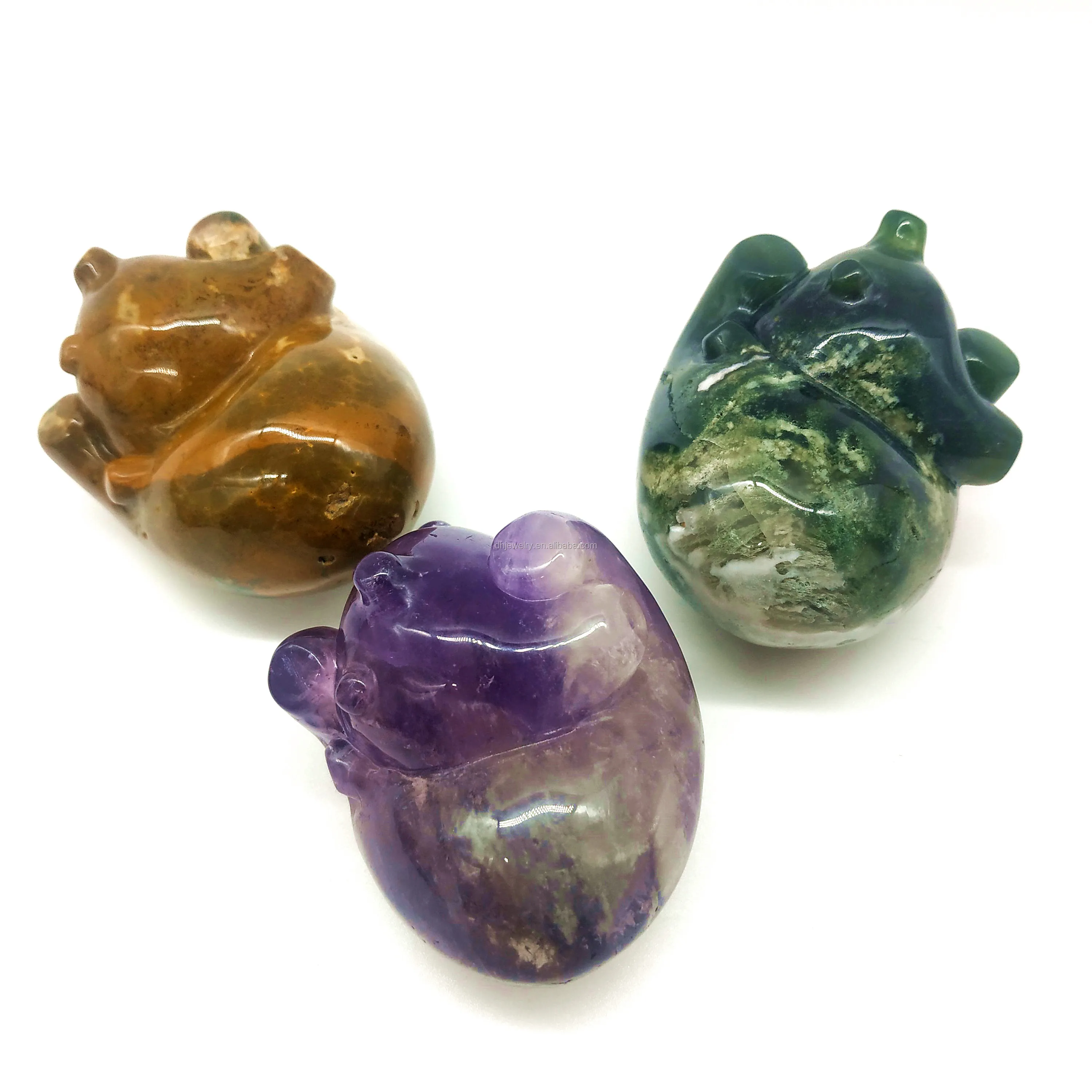 Wholesale Natural Crystal Human Heart Shape Hand Carved Crystal