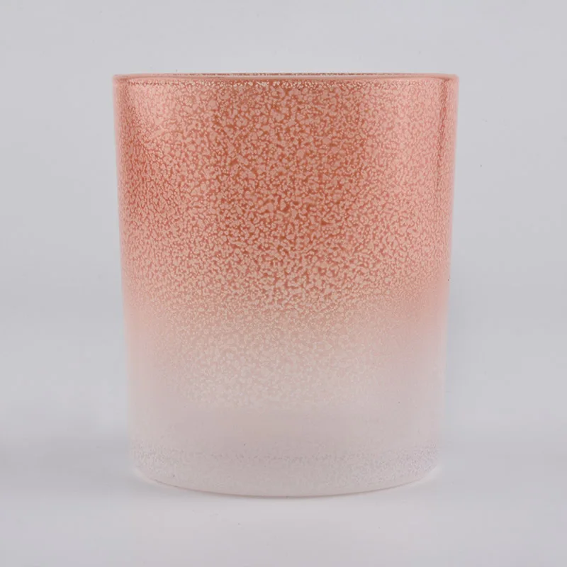 colorful glass candle jar