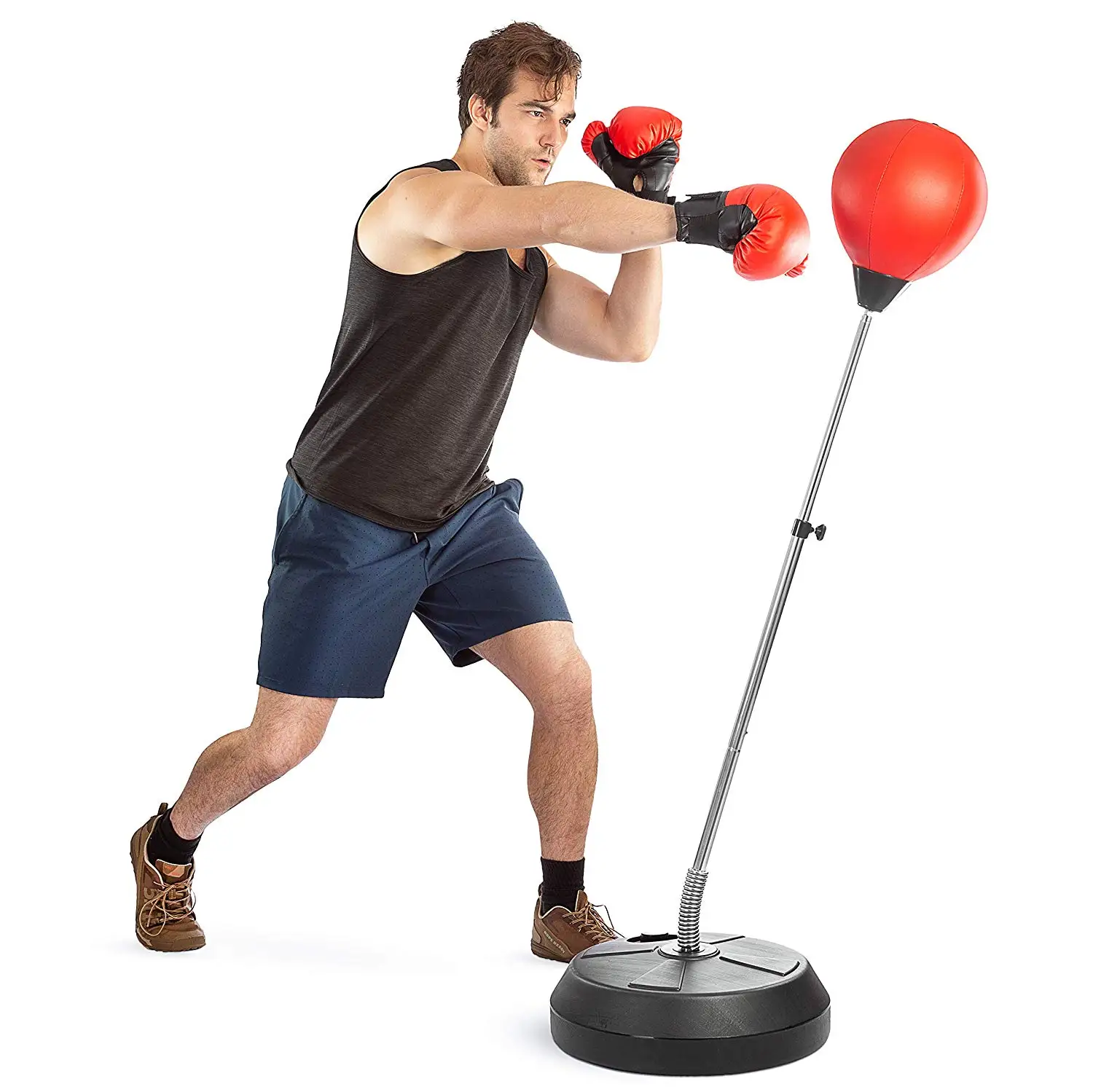TurnerMAX 3way Stand Punch Bag Speedball Double-end Ball Boxing MMA Platform 