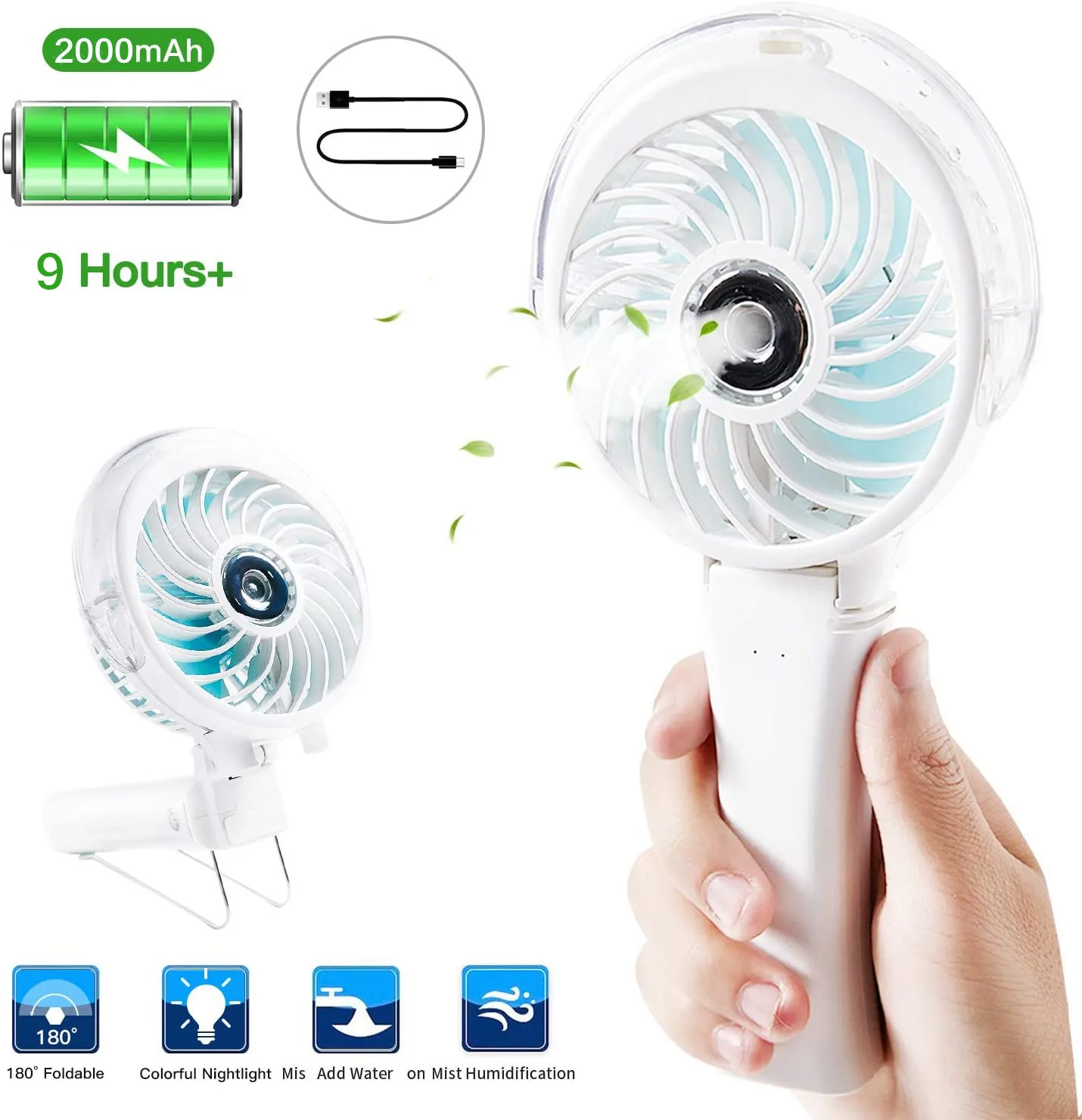 HandFan brookstone recharchable personal fan mini Alibaba