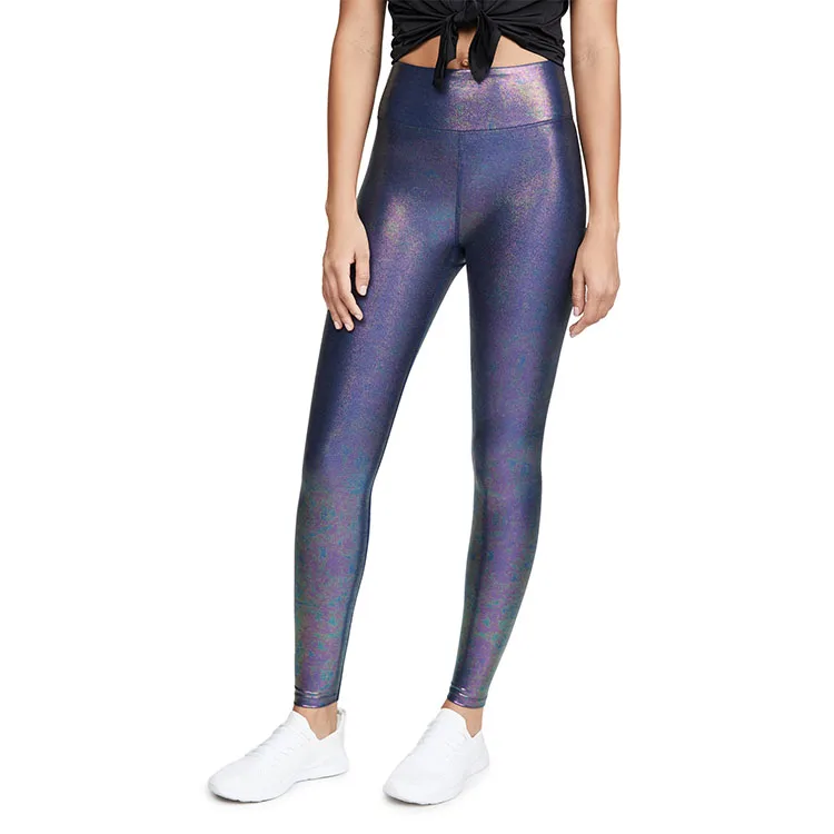 metallic yoga pants