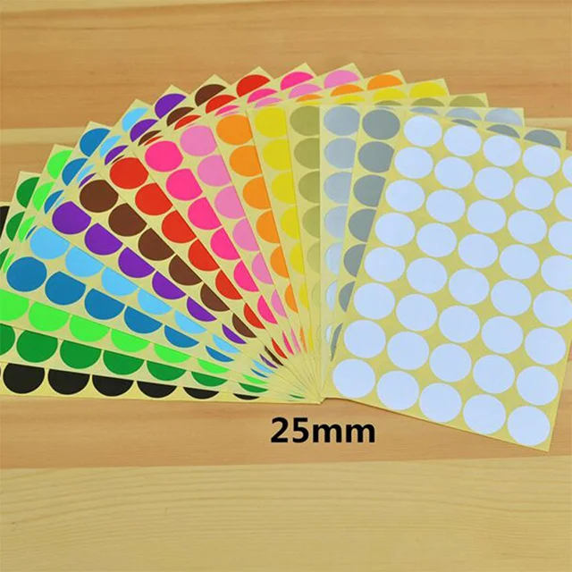 Custom Round Colored Coding Labels-Self-Adhesive Vinyl Scratch-Off Stickers with Laminated Finish for Grocery & Supermarket Use manufacture