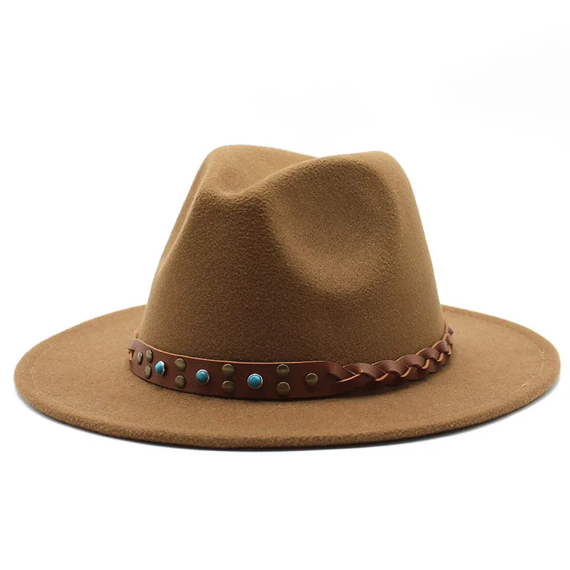 Wool Wide Brim Fedoras Pure Felt Bowler 