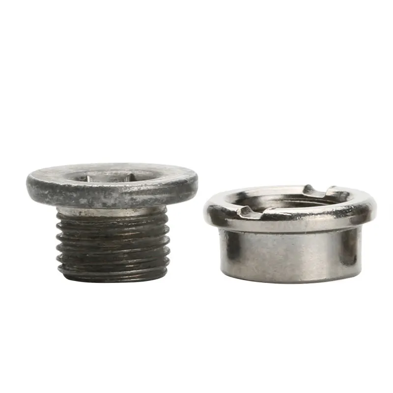 M4 M5 M6 Flat Hex Socket Shoulder Titanium Bolts Nut for Chain Ring Bicycle Accessories