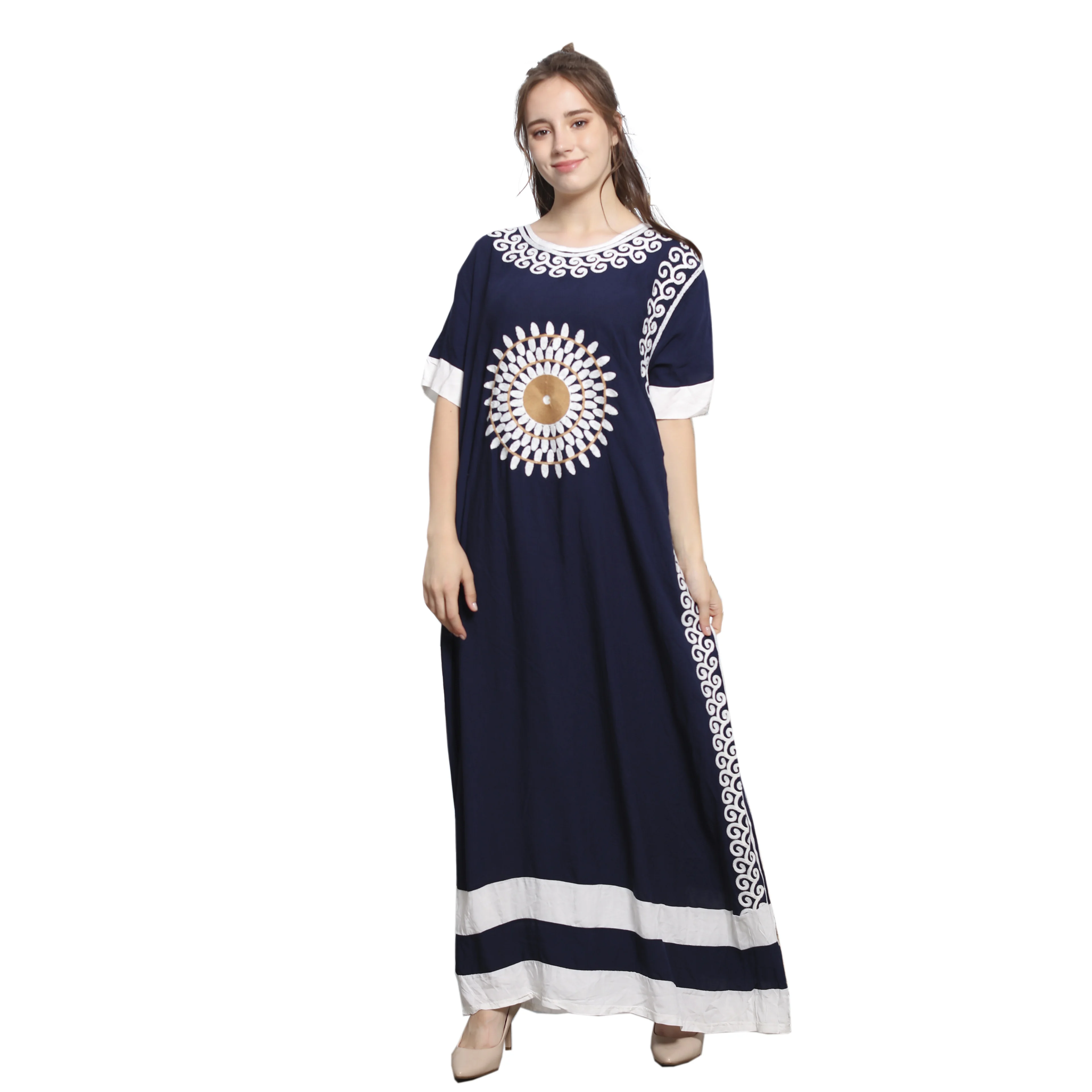 
Nighties for Women Ladies Muslim Clothing Abaya Kaftan Rayon Woven Evening Dress African Dresses Women Pajamas 