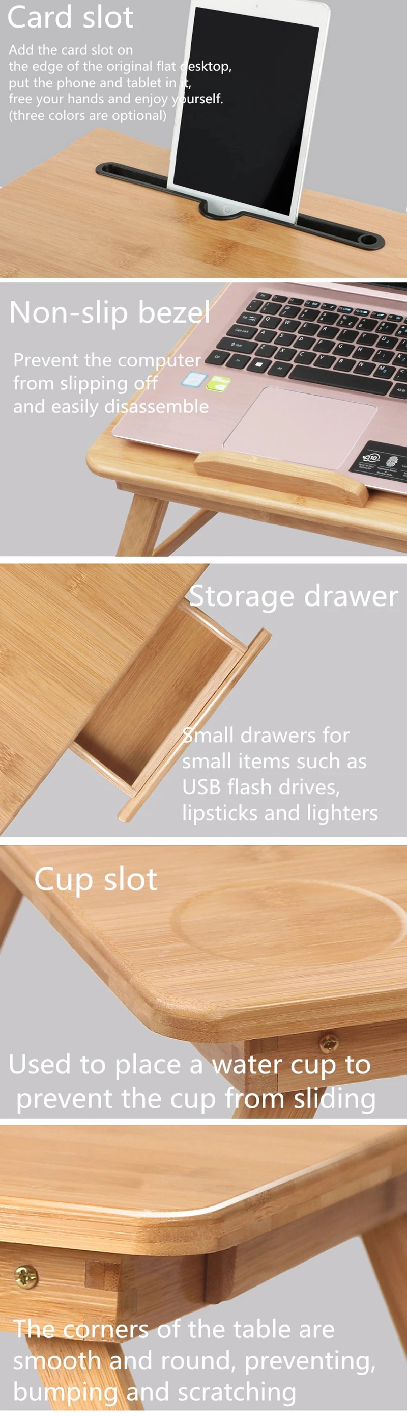 2023 Best Small Computer Desk With Keyboard Tray,Foldable Computer Desk With File Drawer For