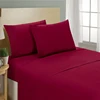 1800 series brushed microfiber solid color twin size bed sheet for dorm