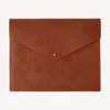 China stationery gold supplier A4 size envelope document file organizer leather document file holder