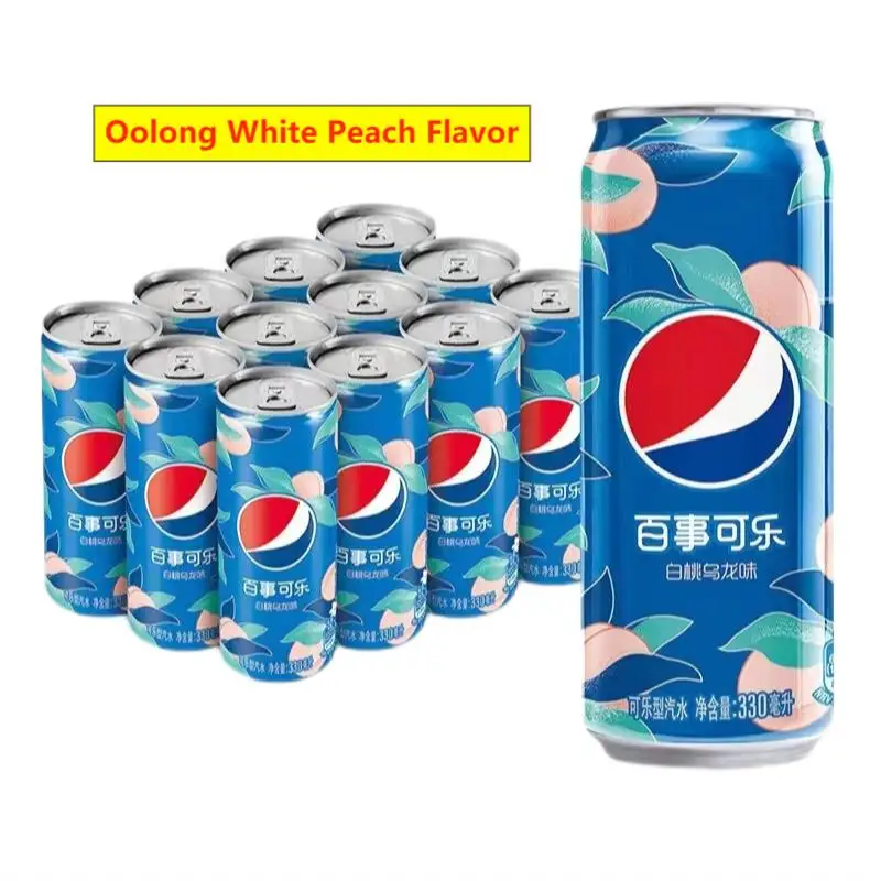 Pepsi Cola Osmanthus Flavor Oolong White Peach Canned 330ml Carbonated ...