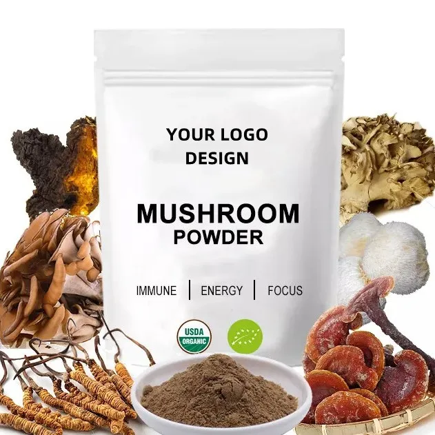 Organic Mix Mushroom Extract 100 Pure Herbal Plant Powder Blends High