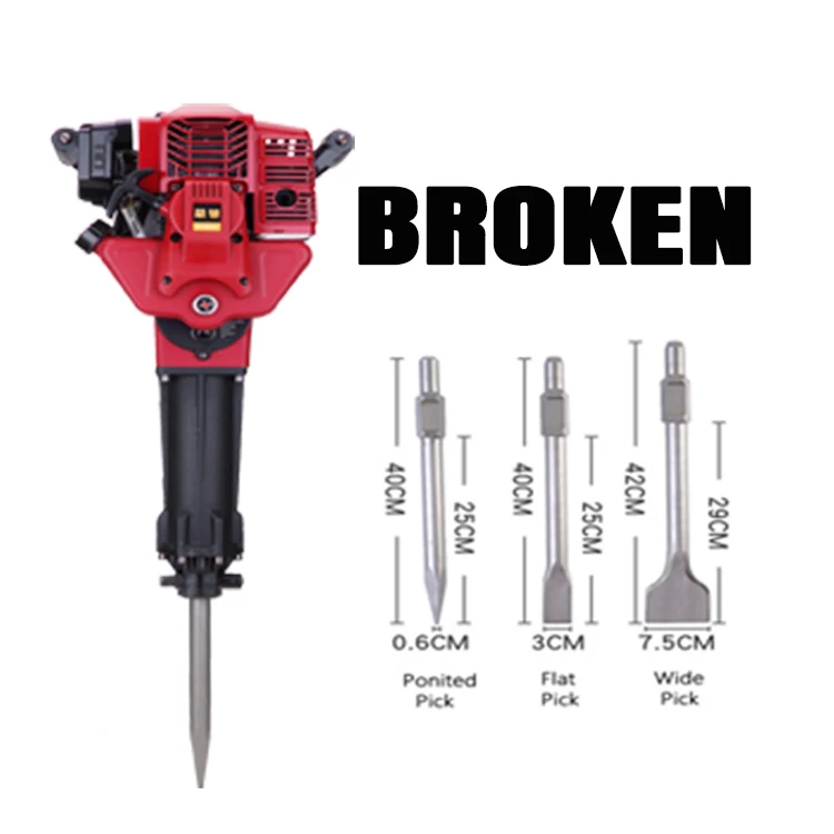 Petrol 2 Stroke 52cc 95a Small Gasoline Jack Hammer Portable With Two ...