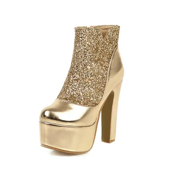 womens glitter ankle boots