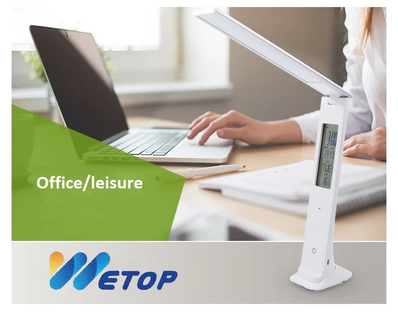 Wetop LED Desk Lamp, Eye-caring Table Lights, Dimmable Office Light with USB Charging Port, Touch Control