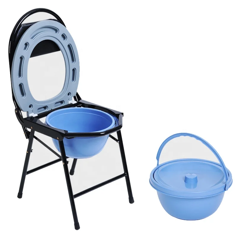 Convenient Foldable Elderly Potty Chair Medical Potty Chair For Elderly
