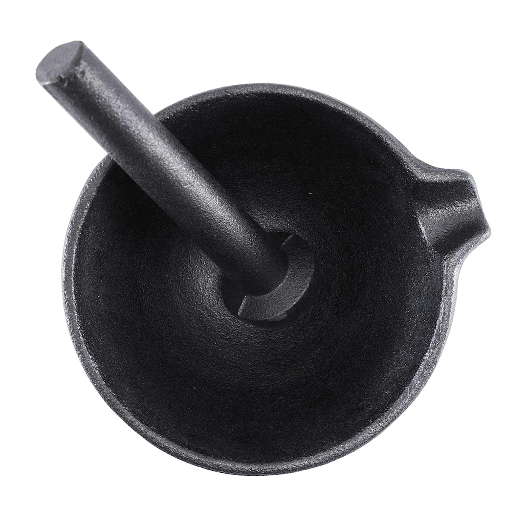 Mortar & pestle cast iron 4 mouth