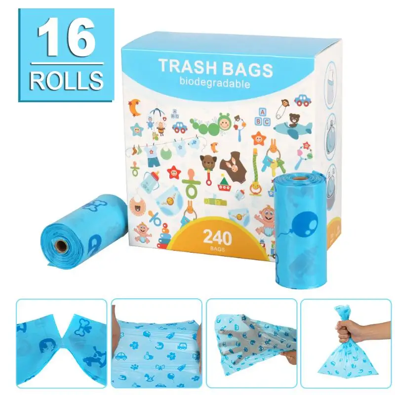 custom printed biodegradable plastic pet dog waste bags for ready shipping