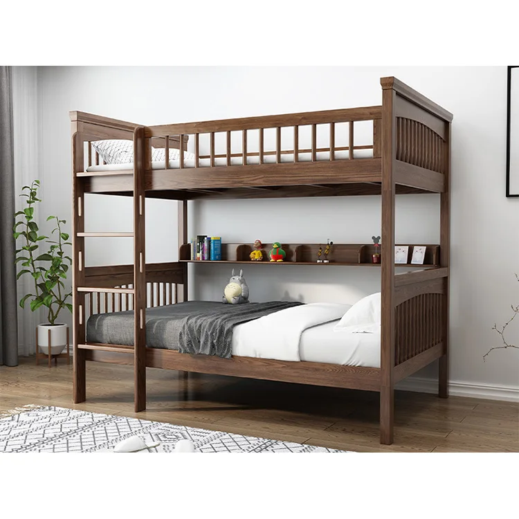 product-BoomDear Wood-Factory production and lower price kids children modern solid wood bunk bed wo
