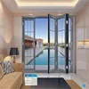 Design High Quality Home Small Size Sliding Aluminium Toilet Bi Glass Internal Multi-leaf Folding Door