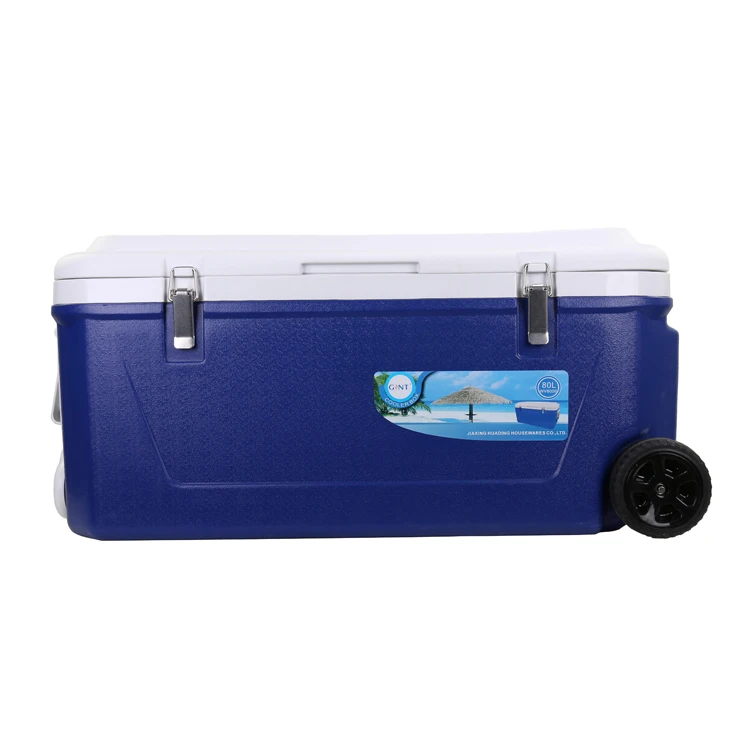 80L COOLER BOX insulated with wheels COOLBOX camping picnic caravan boat travel 