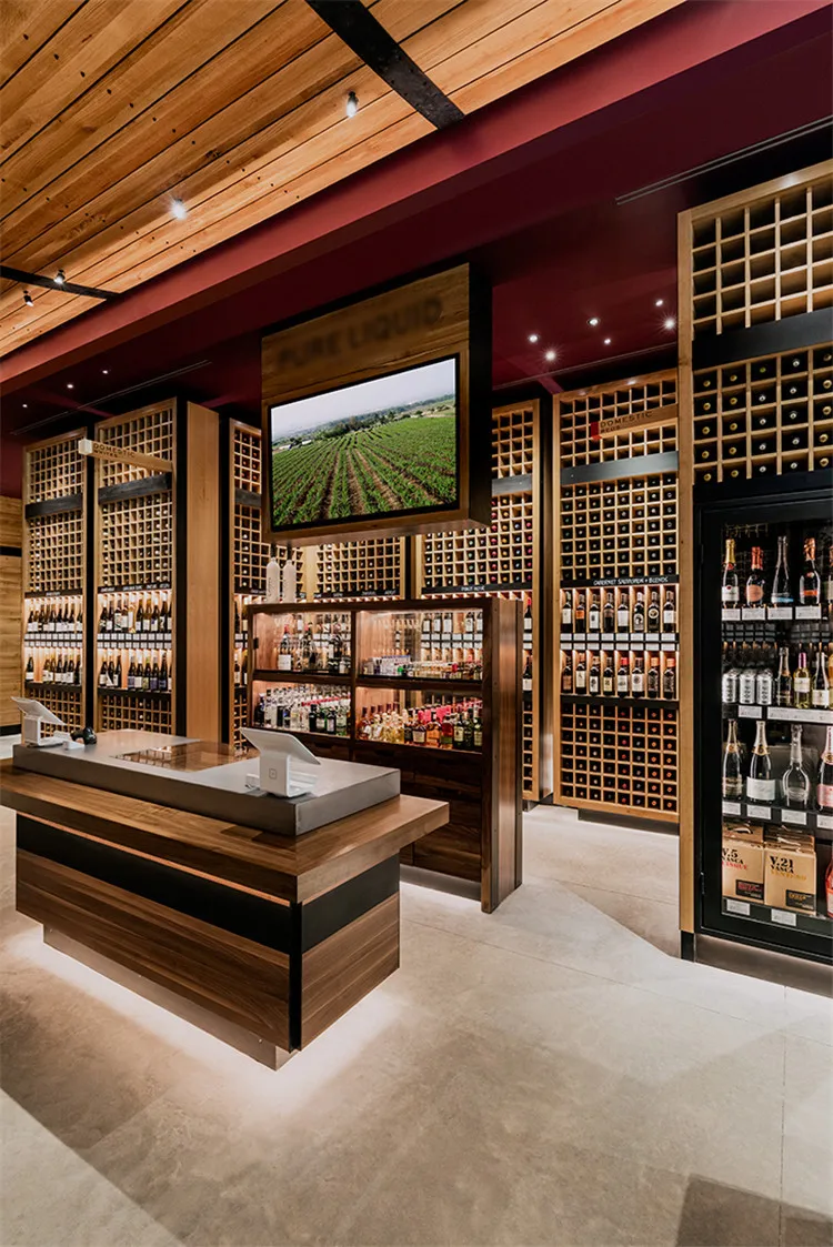 Modern Commercial Wine Shop Interior Design - Customized Furniture at ...
