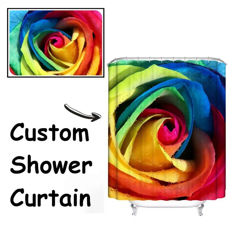 Wholesale 100% Polyester Shower Curtain with 12 Hooks Sloth Printed Quick Dry Water Repellent Bathroom Curtains Home Decor