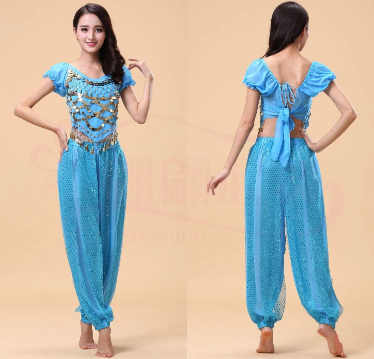 Womens Belly Dance Costume Sparkly Bollywood Indian Cosplay Outfits ...