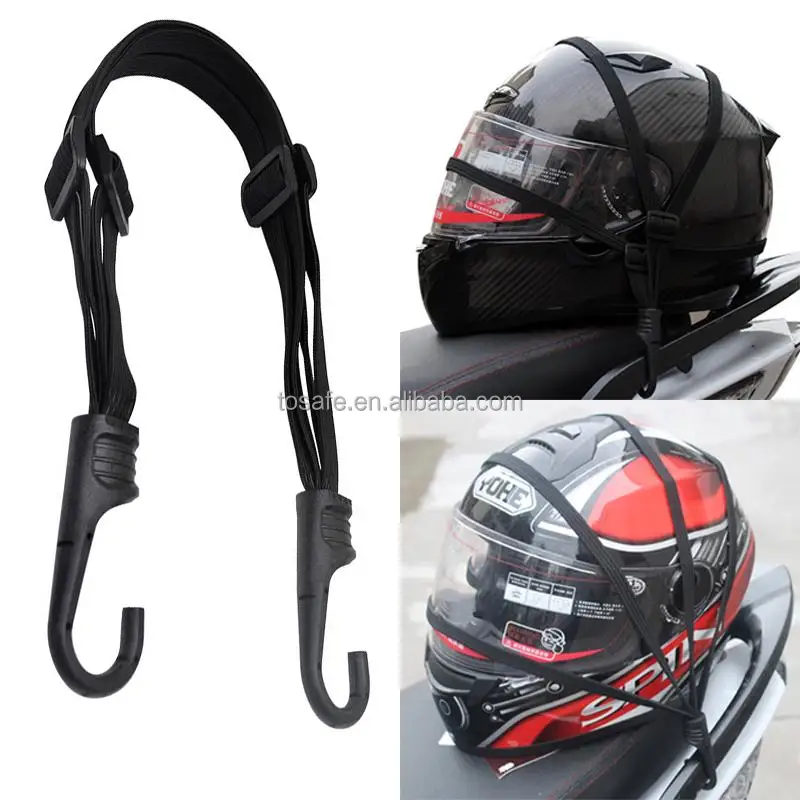 Motorcycle Helmet Universal Strength Retractable Elastic Rope With Two