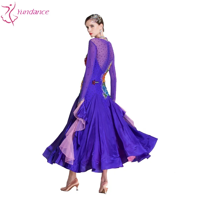 B18213 Ballroom Dance Dress Patterns,Top Design Long Ballroom Dancing