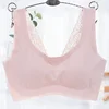 Dropship Micro And Lace Wire Free Seamless Breathable Padded Bra For Women Daily Wear