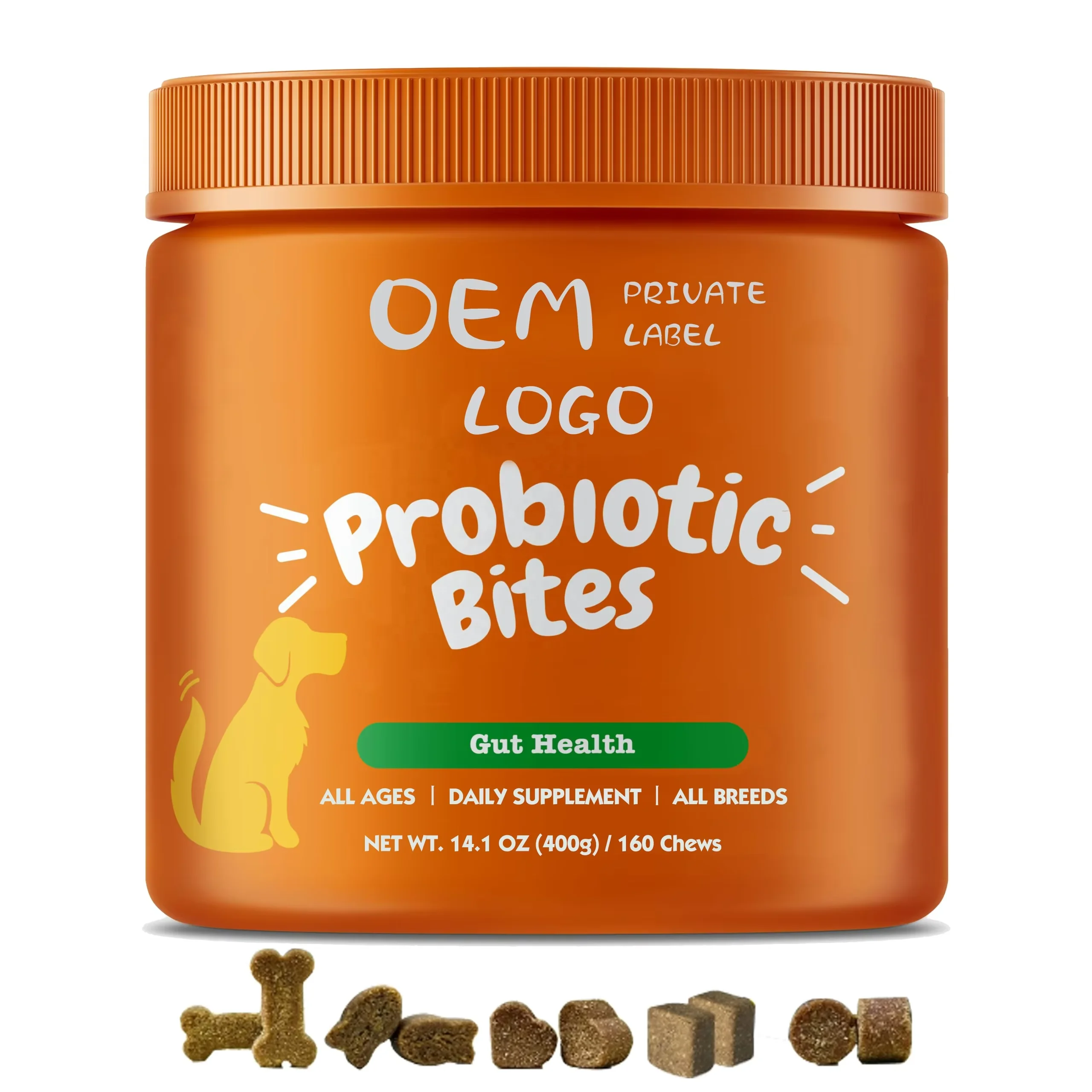 OEM/ODM 400g Natural Probiotic Soft Chews for Dog Health