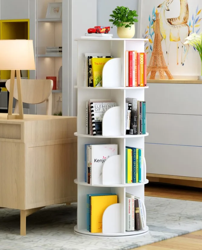 Wholesale Round Space Saving Corner Revolving Spinning Bookcase
