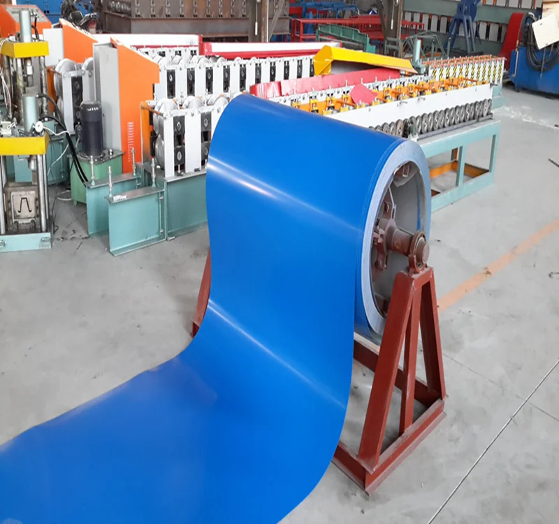 Color steel trapezoidal metal roofing sheet roll forming machine design manufacture
