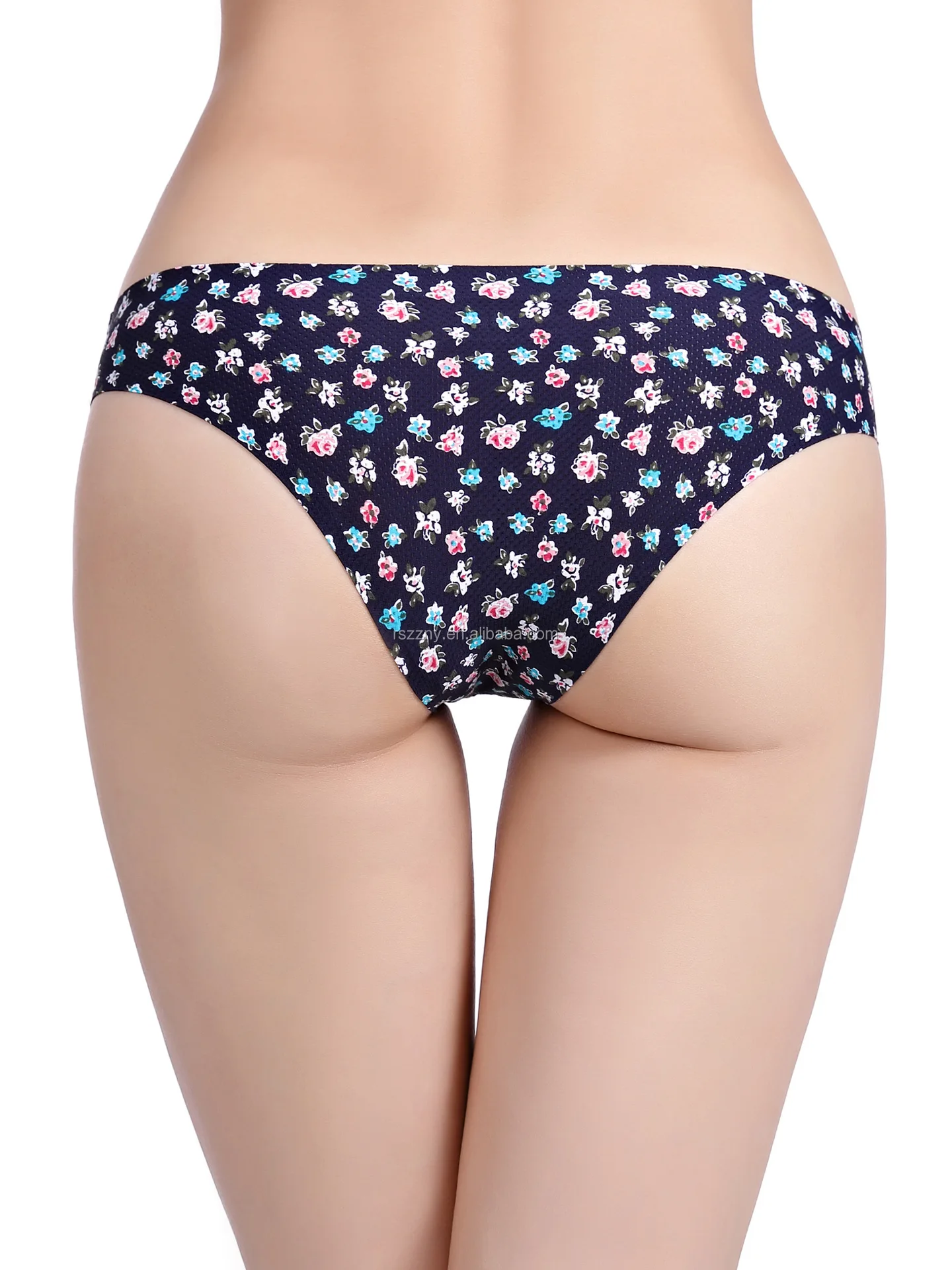 One Piece Breathable Printed Seamless Floral Pattern Womens Briefs