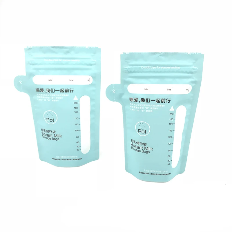Custom Recycle Breast Milk Bags Oem Leak Proof Selfstanding Up Bag