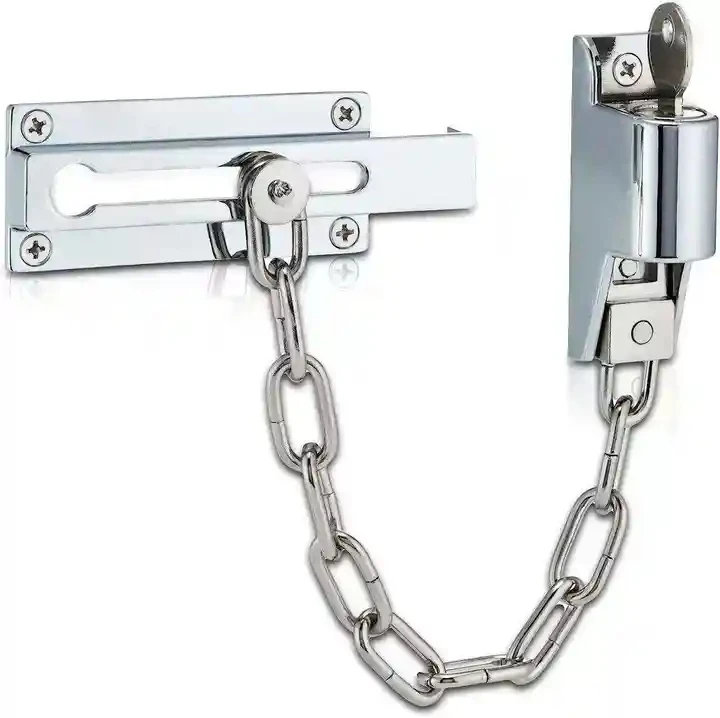 Keyed Chain Door Guard,31/4 Inch,Steel And Diecast Construction,Brite