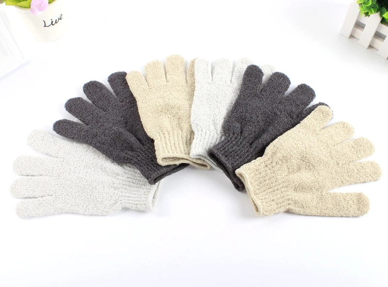 Wefocus Eco Friendly Bamboo Charcoal Bath Gloves Scrub Mitt Gloves Soft