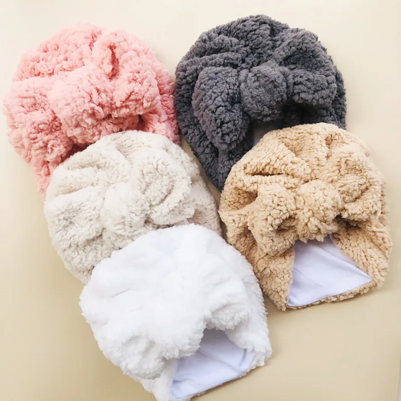 Winter Baby Hat For Girls Beanie Faux Laine d'agneau bébé Bonnet Enfants Bonnet Chapeaux 