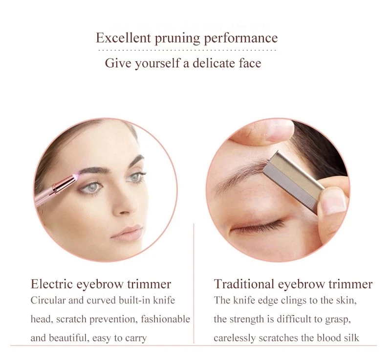 眉毛脱毛机整形 迷你电动修眉 剃须刀用于整个面部脱毛 Buy 面部毛发修剪器 电眉毛修剪器 毛发修剪器product On Alibaba Com