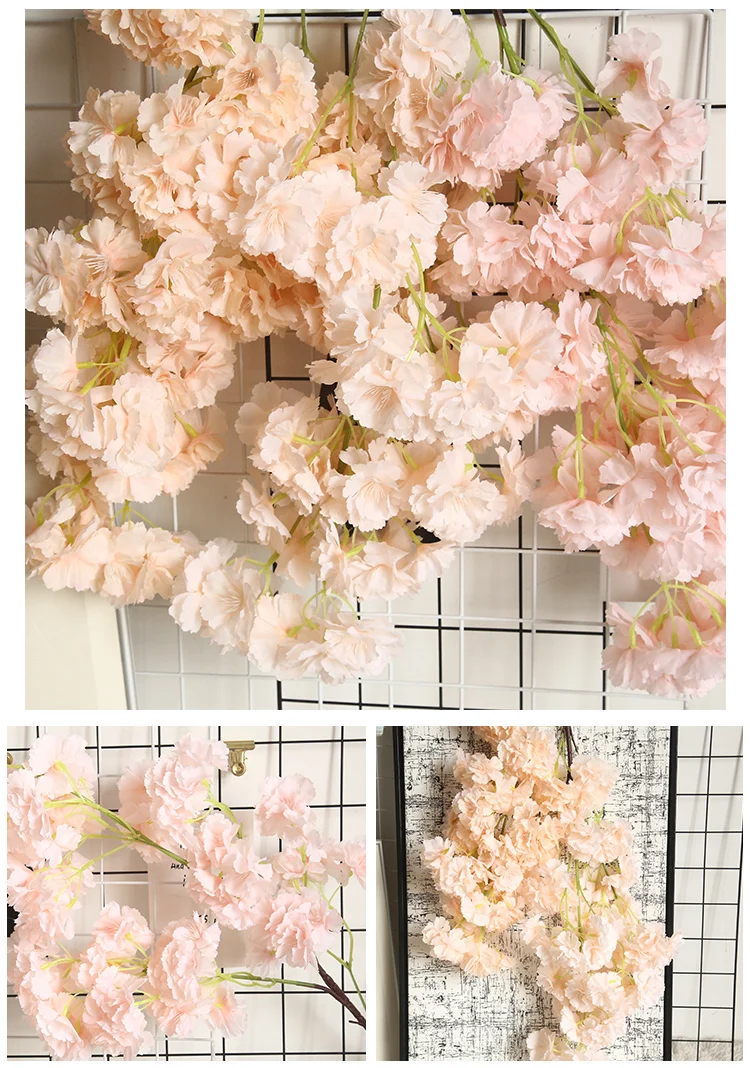Artificial Silk Cherry Blossom Branches Pink For Wedding Home Party