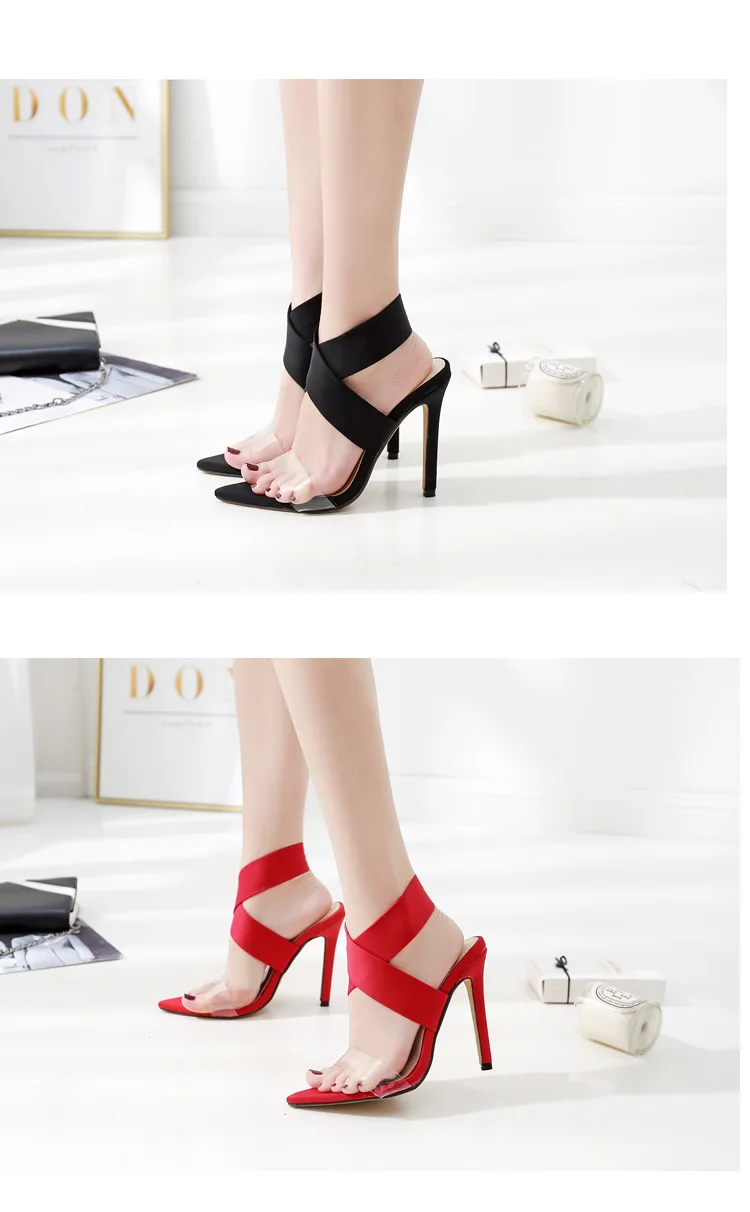 Women Buckle Chunky Shoes Chaussures Talons Aiguilles Sexy Female High-heeled Foot